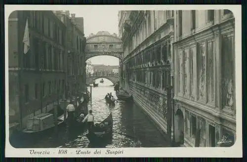 5x alte Foto AK Ansichtskarte Postkarte Venezia Venedig Veneto diverse Ansichten