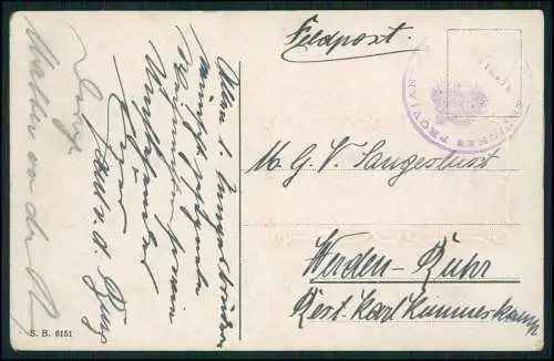 2x AK 1. WK patriotische Karten eiserne Kreuz Fahnen Feldpost 1915 gelaufen