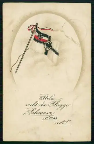 2x AK 1. WK patriotische Karten eiserne Kreuz Fahnen Feldpost 1915 gelaufen