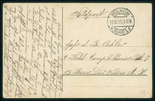 2x AK 1. WK patriotische Karten eiserne Kreuz Fahnen Feldpost 1915 gelaufen