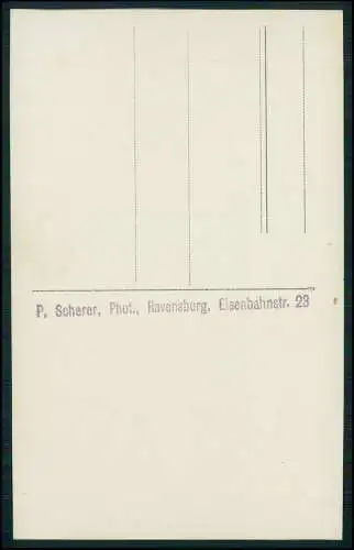 2x Foto AK Ravensburg in Württemberg Oberschwaben Personen 1915 gelaufen