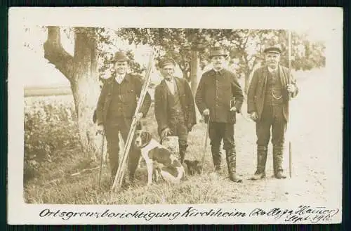 Foto AK Kirchheim unter Teck Ort Grenzberichtigung 1912