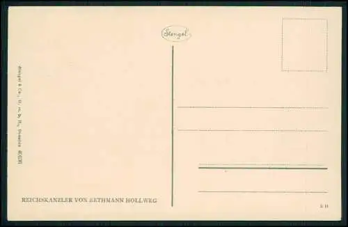 AK Reichskanzler Felix von Bethmann Hollweg Politiker Portrait Stengel Karte