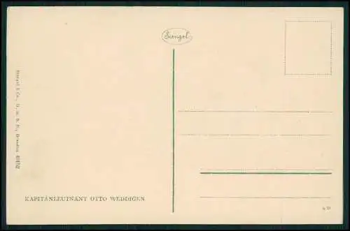 Kapitänleutnant Otto Weddigen Portrait Kommandant der U 9 und U 29 Stengel Karte