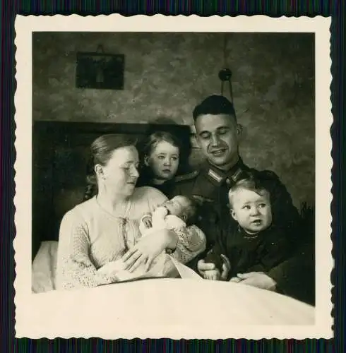 7x Foto Soldat Marine aus Mainz zu Hause mit der Familie 1941