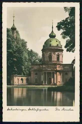 2x AK Ansichtskarte Postkarte Schwetzingen Schlossgarten Moschee 1936