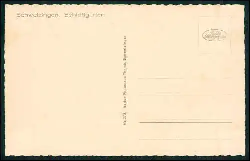 2x AK Ansichtskarte Postkarte Schwetzingen Schlossgarten Moschee 1936