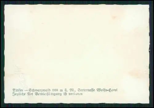 10x Foto Schwarzwald Titisee-Neustadt Schluchsee Ansichten Info Rückseite 1936