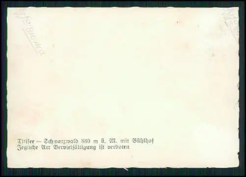 10x Foto Schwarzwald Titisee-Neustadt Schluchsee Ansichten Info Rückseite 1936