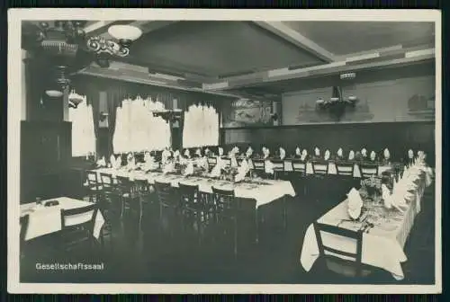 Foto AK Hamburg-Wandsbek Hotel Restaurant Tiefenthal Gesellschaftssaal um 1940