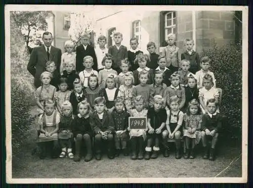 Foto 14x11cm Unterleiterbach Oberleiterbach Zapfendorf 3. Schuljahr Mädchen 1948