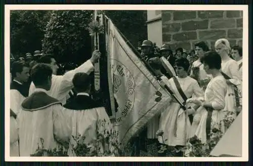 3x Foto AK Unterleiterbach Oberleiterbach Zapfendorf Feuerwehr Fest 1955-60