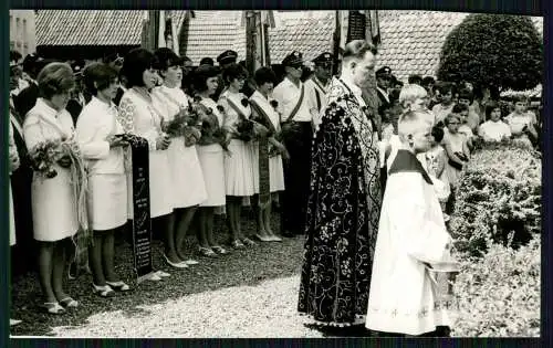 3x Foto AK Unterleiterbach Oberleiterbach Zapfendorf Feuerwehr Fest 1955-60