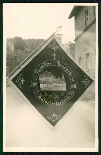 3x Foto AK Unterleiterbach Oberleiterbach Zapfendorf Feuerwehr Fest 1955-60