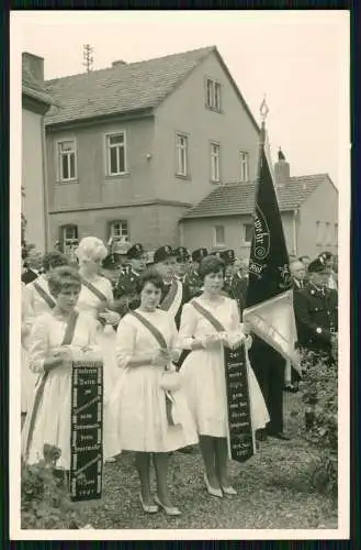 3x Foto AK Unterleiterbach Oberleiterbach Zapfendorf Feuerwehr Fest 1955-60