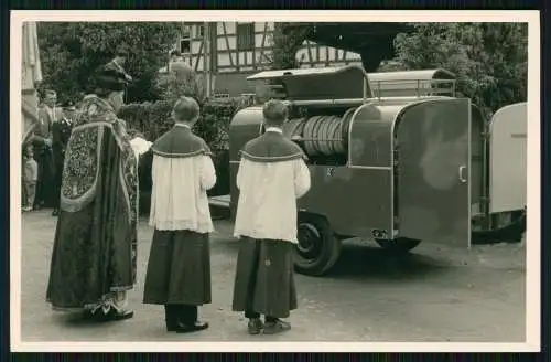 3x Foto AK Unterleiterbach Oberleiterbach Zapfendorf Feuerwehr Fest 1955-60