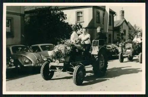 3x Foto AK Unterleiterbach Oberleiterbach Zapfendorf Feuerwehr Fest 1955-60