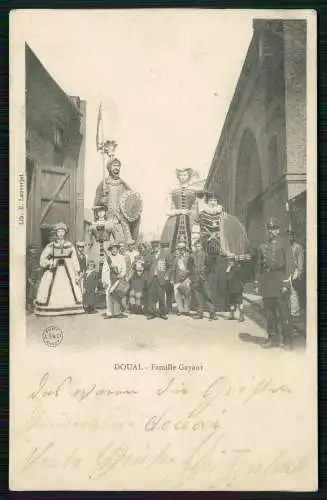 AK Douai Nord Riesenfiguren bei einem Festumzug Monsieur et Madame Gayant 1902