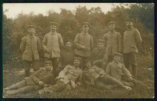 Foto AK 1. WK Soldaten Fotografie A. Müller Remscheid Bismarckstr. 93