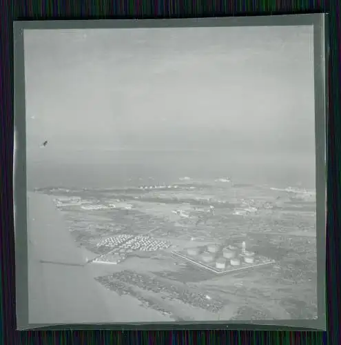 5x Foto 6x6 cm -  Südafrika Hafen Stadt Strand Wo ? Luftbild Fliegeraufnahme