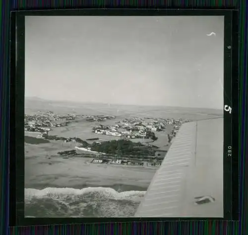 3x Foto 6x6 cm -  Südafrika Stadt Strand Wo ? Luftbild Fliegeraufnahme