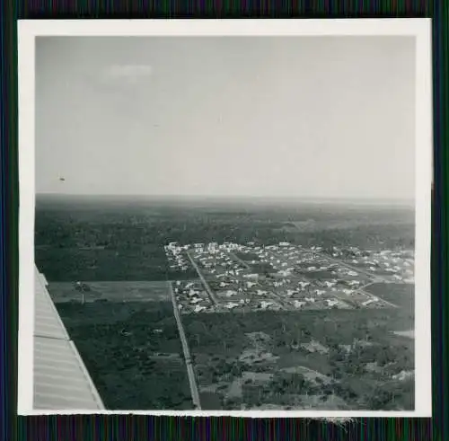 3x Foto 6x6 cm -  Südafrika Stadt Hafen Wo ? Luftbild Fliegeraufnahme