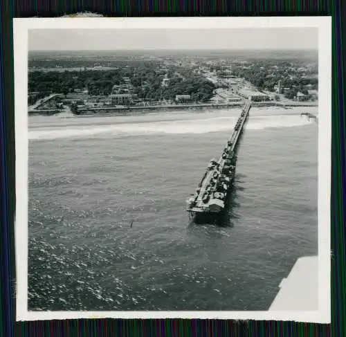 3x Foto 6x6 cm -  Südafrika Stadt Hafen Wo ? Luftbild Fliegeraufnahme