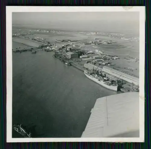 2x Foto 6x6 cm -  Südafrika Hafen Wo ? Luftbild Fliegeraufnahme