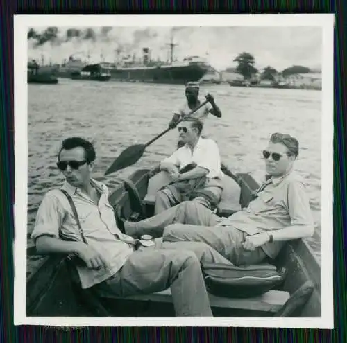 2x Foto 6x6 cm -  Südafrika Hafen Wo ? Luftbild Fliegeraufnahme