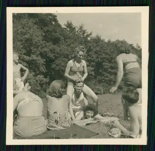 8x Foto Freizeit auf Wiese am Chausseehaus Wiesbaden Joseph Baum Heim Taunusheim