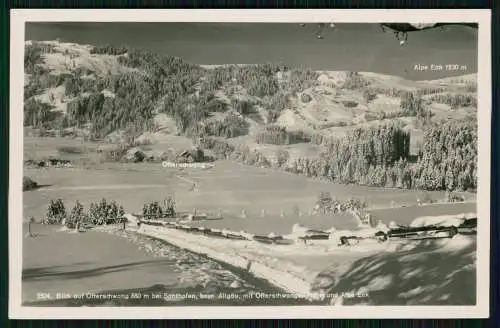 Foto AK Ofterschwang bei Sonthofen Allgäu mit Ofterschwanger Horn und Alpe Eck