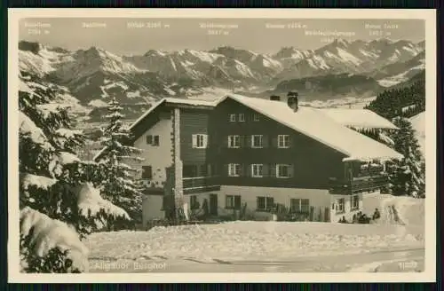 Foto AK Sonthofen Berggasthaus Allgäuer Berghof mit Alpe Eck an den Hörnern