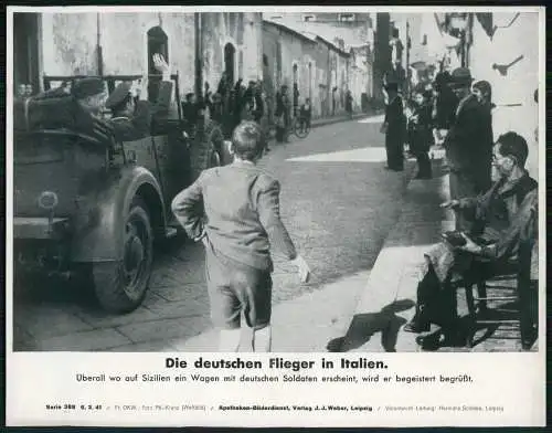 Apotheken-Bilderdienst - deutsche Flieger in Italien Sizilien ein Wagen Soldaten