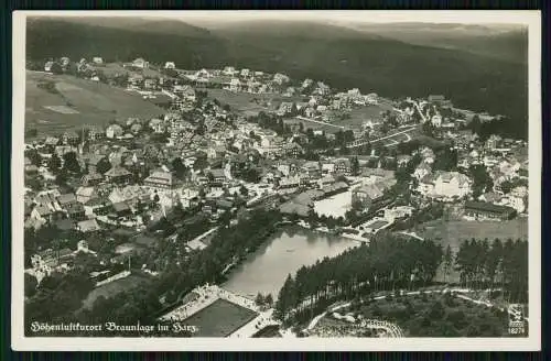 Foto AK Braunlage im Oberharz Fliegeraufnahme 1941 gelaufen - Klinke Karte 18274