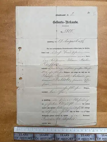 Dokumente handschriftlich ab 1862  Familie Haeffner Fabrikbesitzer aus Nürnberg