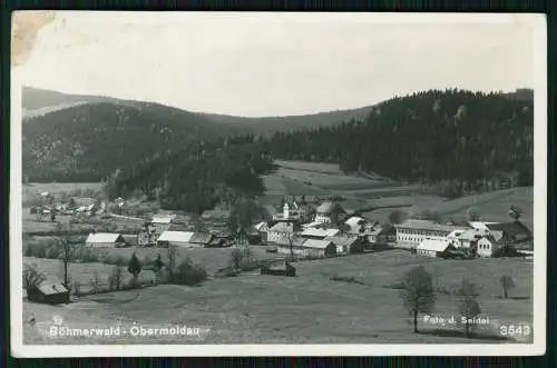 Foto AK Horní Vltavice Obermoldau  Südböhmen Tschechien Prachatice 1941 gelaufen