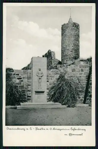 AK Naumburg Saale, Blick auf das Ehrenmal und Ruine Schönburg