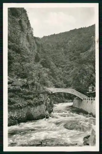 Foto AK Thale Harz Bodetal Jungfernbrücke bei Königsruhe 1942 Feldpost gelaufen