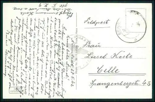 Foto AK Thale Harz Bodetal Jungfernbrücke bei Königsruhe 1942 Feldpost gelaufen
