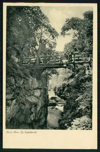 AK Thale im Harz, Bodetal, Teufelsbrücke mit Bodekessel 1942 Feldpost gelaufen