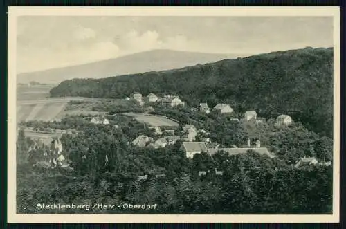 AK Stecklenberg Thale Harz Blick auf Ortschaft Oberdorf 1942 Feldpost gelaufen