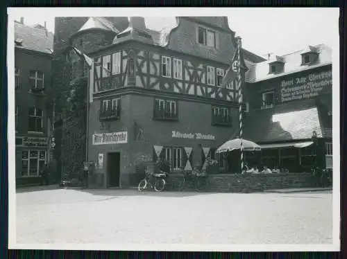 4x Foto Fahrrad Reise 1933 Cochem Alte Torschenke Baden und Rast an der Mosel