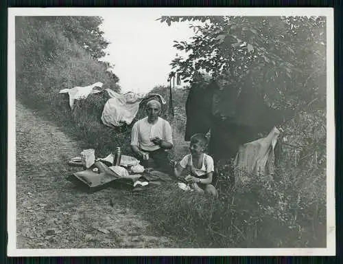 4x Foto Fahrrad Reise 1933 Cochem Alte Torschenke Baden und Rast an der Mosel