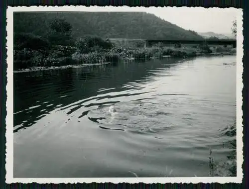 4x Foto Fahrrad Reise 1933 Cochem Alte Torschenke Baden und Rast an der Mosel