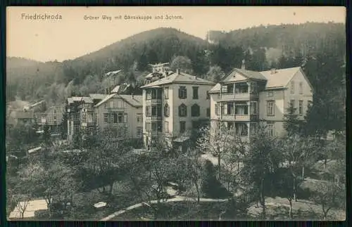 AK Friedrichroda im Thüringer Wald - Grüner Weg mit Gänsekuppe und Schorn 1925