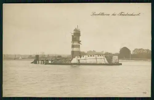 Foto AK Friedrichsort Kiel in Schleswig Holstein, Blick auf den Leuchtturm 1914