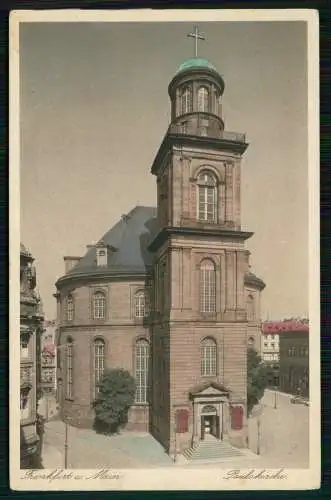 Farb AK Paulskirche evangelisch-lutherische Hauptkirche Frankfurt am Main 1911