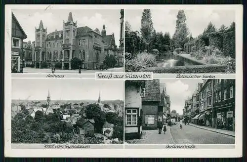 AK Gütersloh, Rathaus, Botanischer Garten, Berlinerstraße 1939 gelaufen