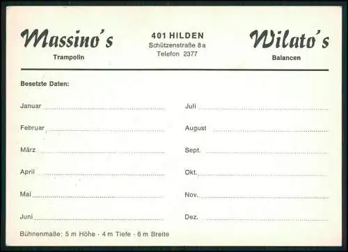 AK Varieté Artisten - Massino's Trampolin und Wilato's Balancen Autogramm 1970