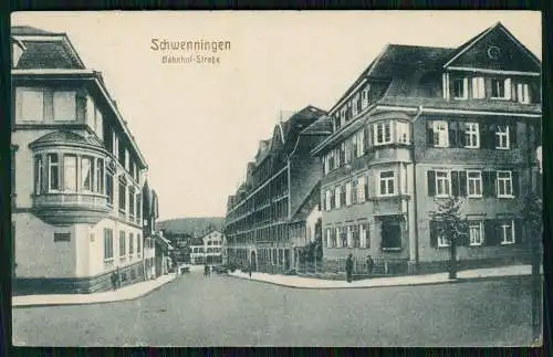 AK Ansichtskarte Postkarte Schwenningen am Neckar, Bahnhofstraße 1921 gelaufen